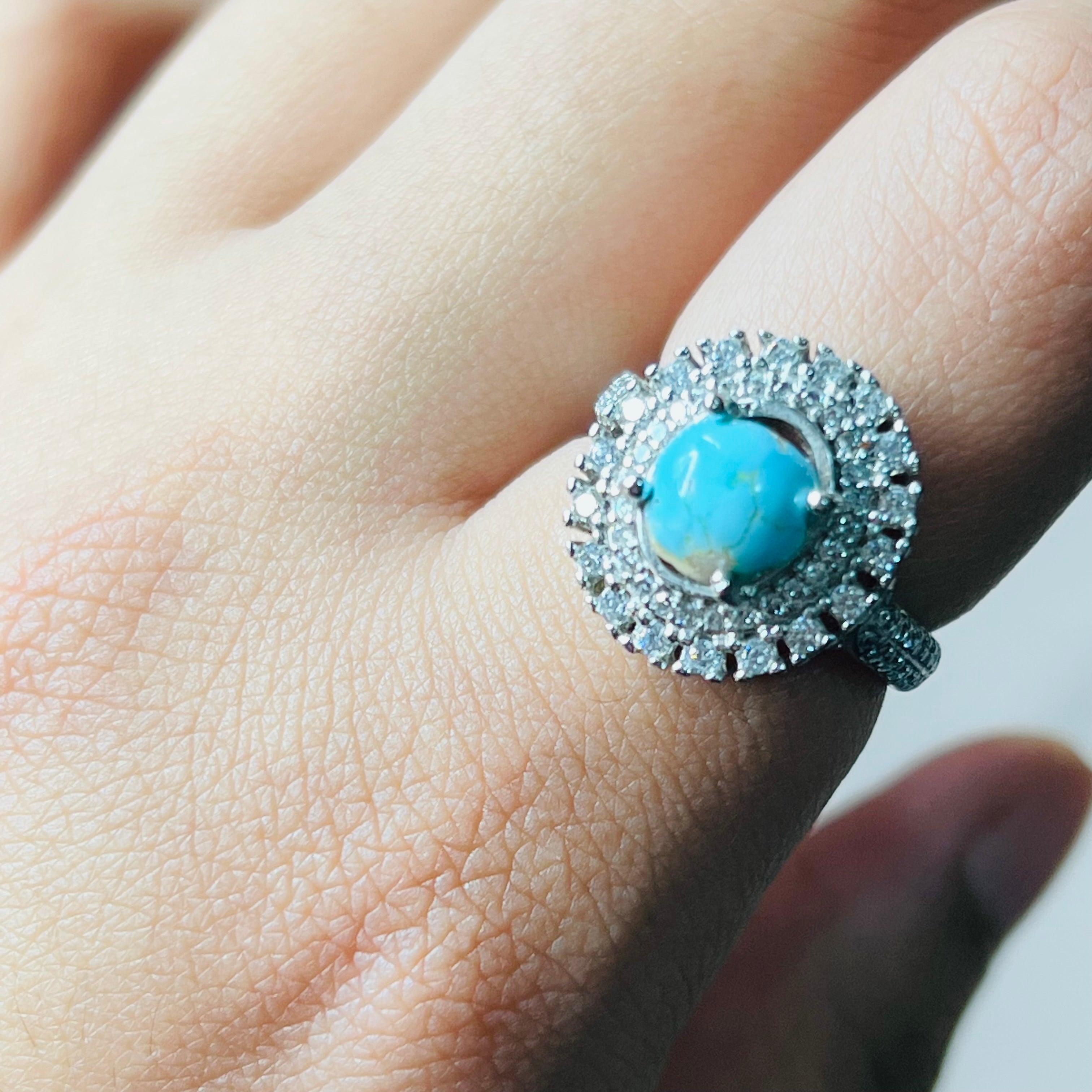Rare turquoise ring s925 | Sulemani Feroza