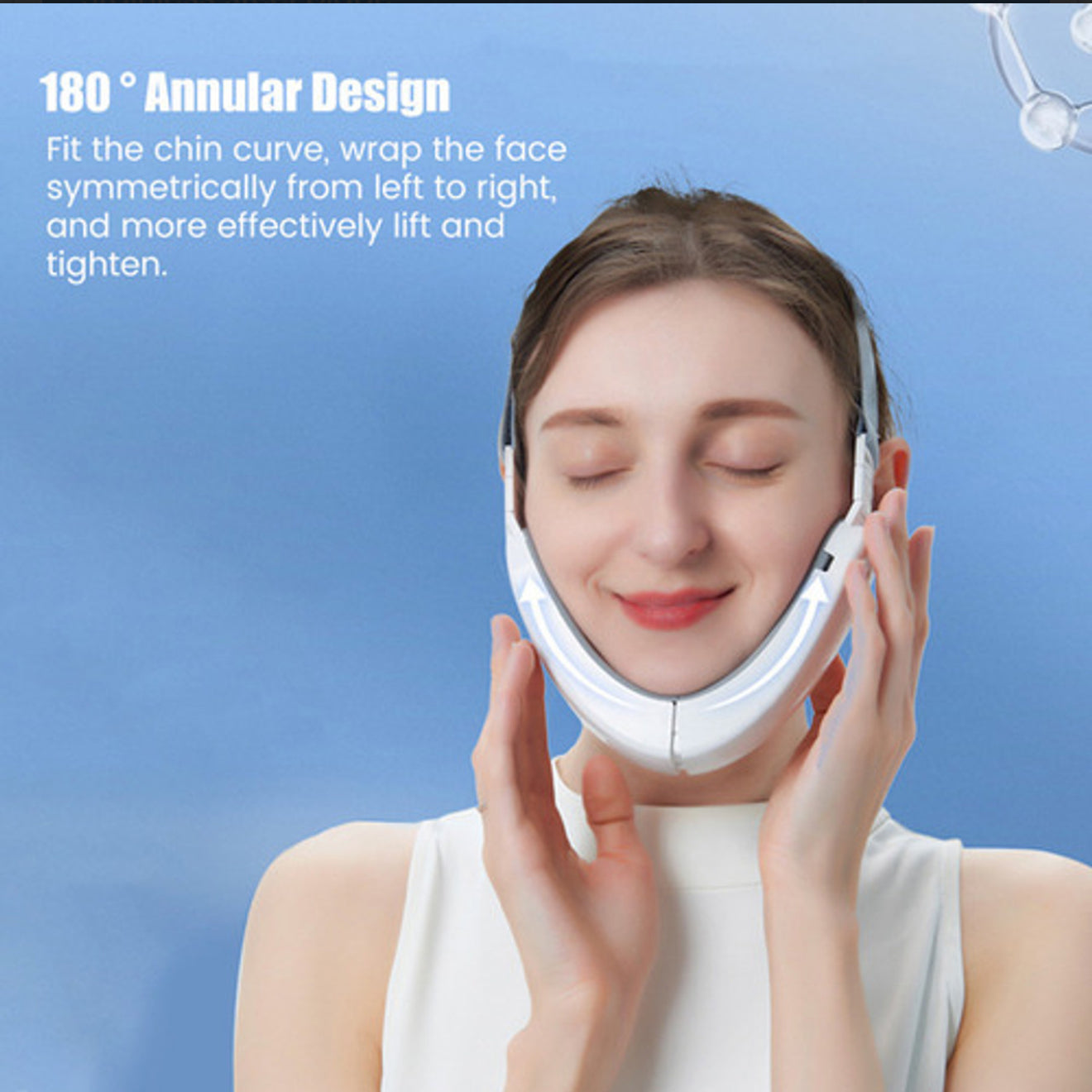 EZZA’s Electric V-Face Shaping Beauty Belt, Intelligent Lifting Firming Facial Massager with Blue Light