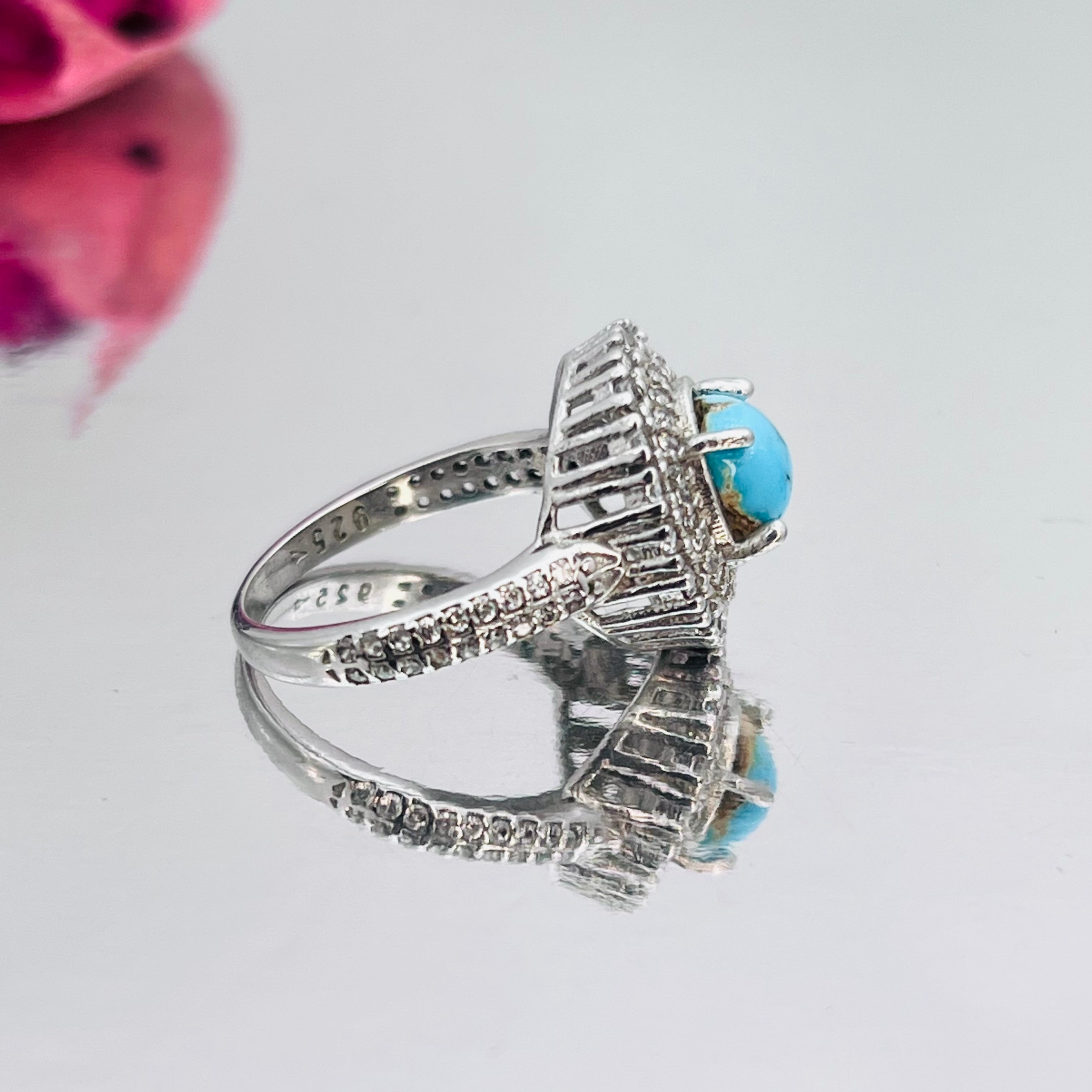 Rare turquoise ring s925 | Sulemani Feroza