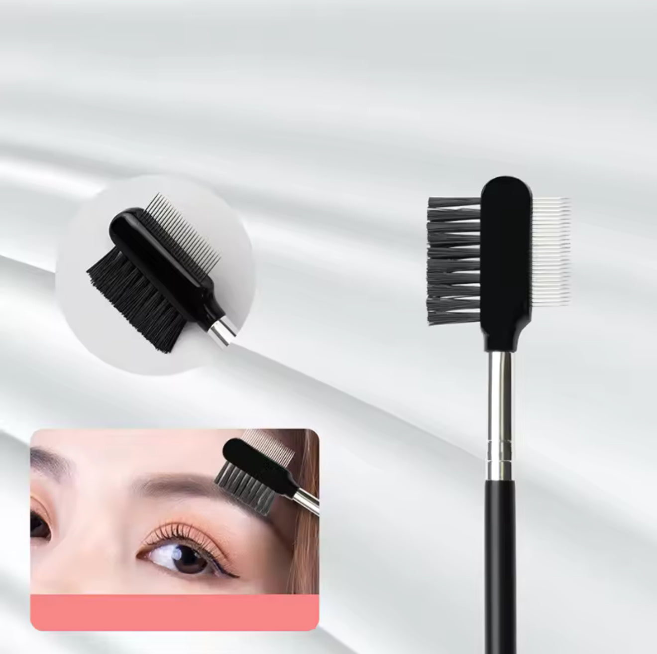 Three-piece Eyebrow Brush and Comb Cutter Set Beauty Tools
