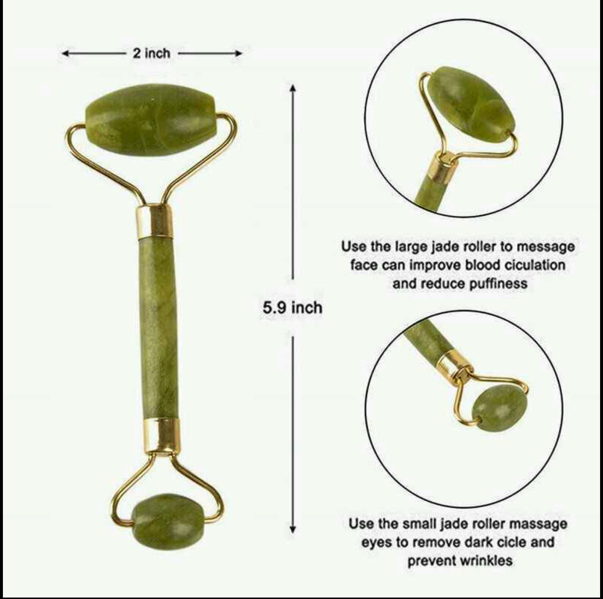 Ezza Green Jade Facial Roller