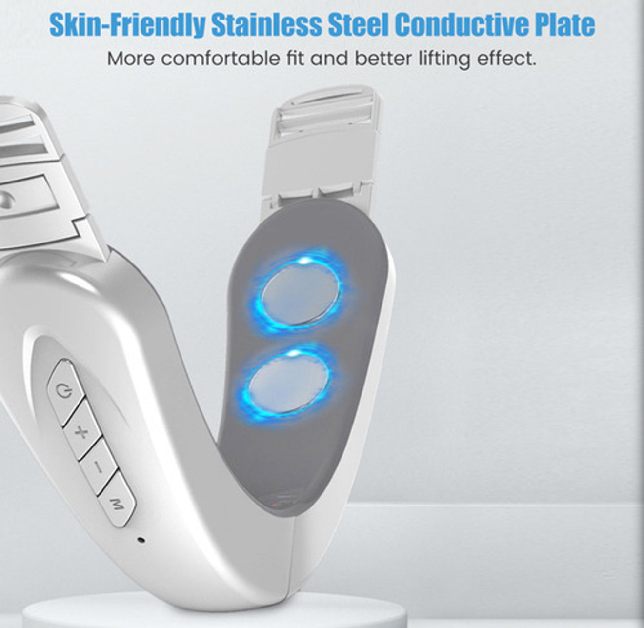 EZZA’s Electric V-Face Shaping Beauty Belt, Intelligent Lifting Firming Facial Massager with Blue Light