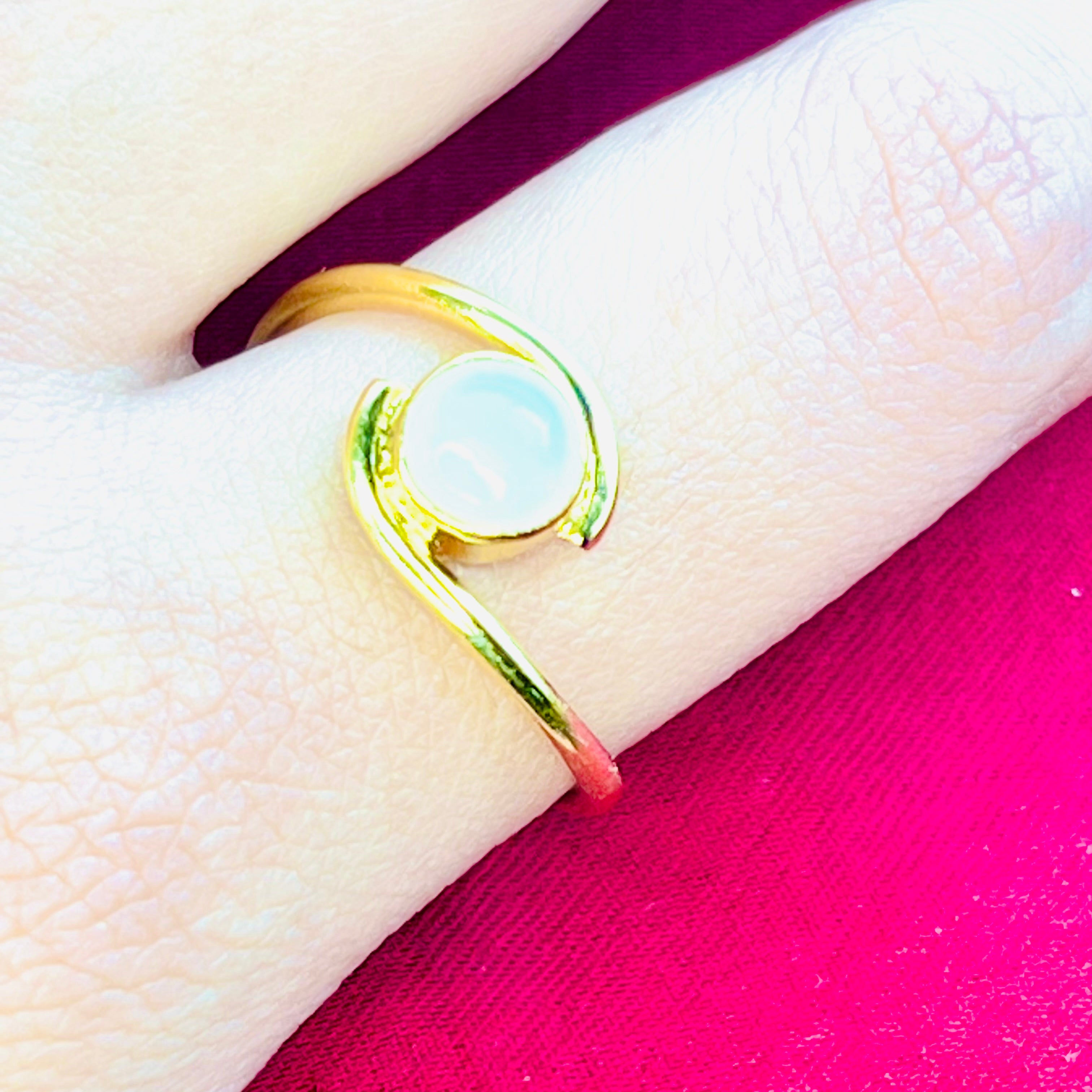 Natural pearl silver ring s925 + post 21 carat gold
