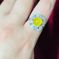 Yellow Agate(Aqeeq) s925 ring | Natural stone