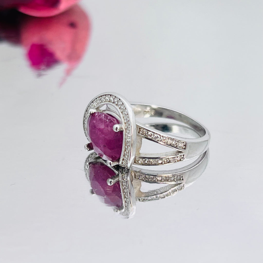 Natural Rubi ring silver s925