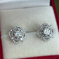 Clover 🍀 moissanite earstuds (FINE silver s925) certified
