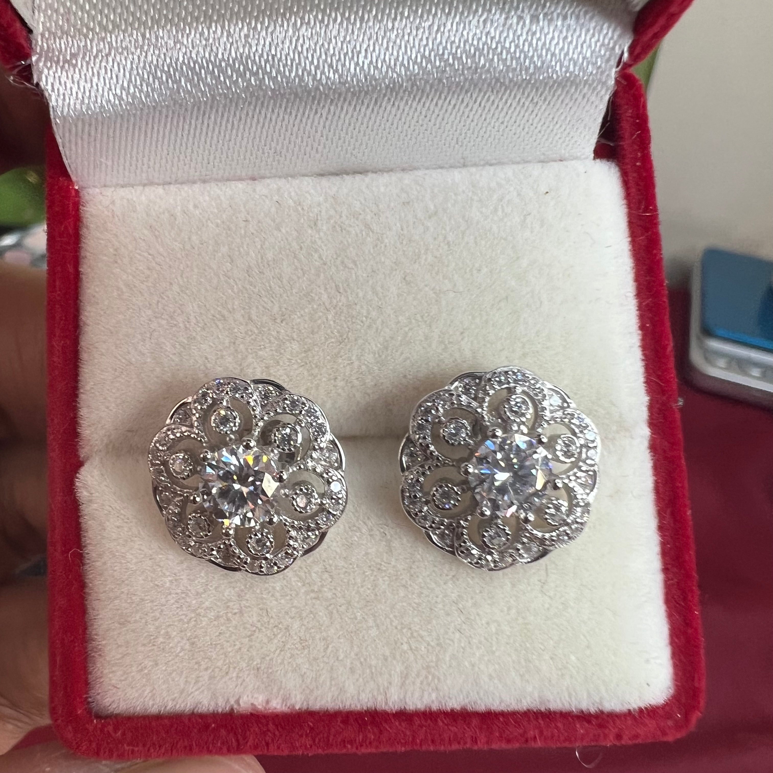 Luxury Spark Moissanite Studs – 0.5ct Each (FINE) certified