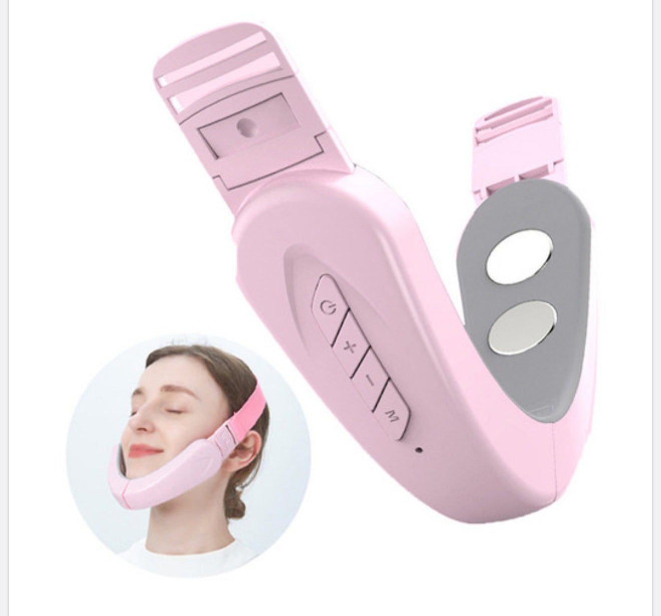 EZZA’s Electric V-Face Shaping Beauty Belt, Intelligent Lifting Firming Facial Massager with Blue Light