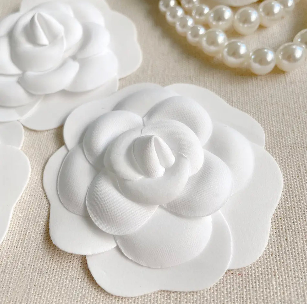 White Camellia Elegance Brooch & Hair Pin