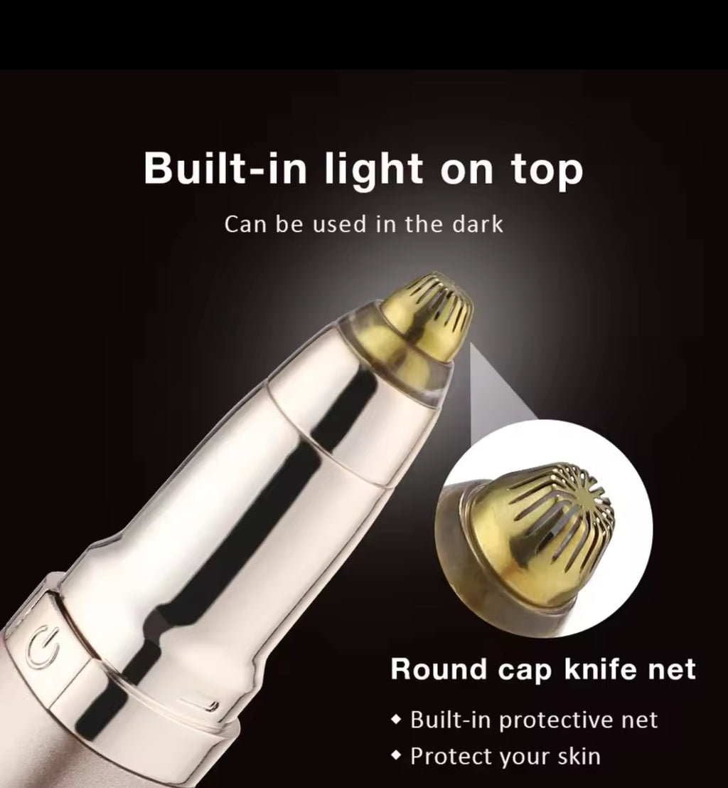 Portable Electric Heated Eyelash Curler & Eyebrow Trimmer – USB Rechargeable 2-in-1 Makeup Tool