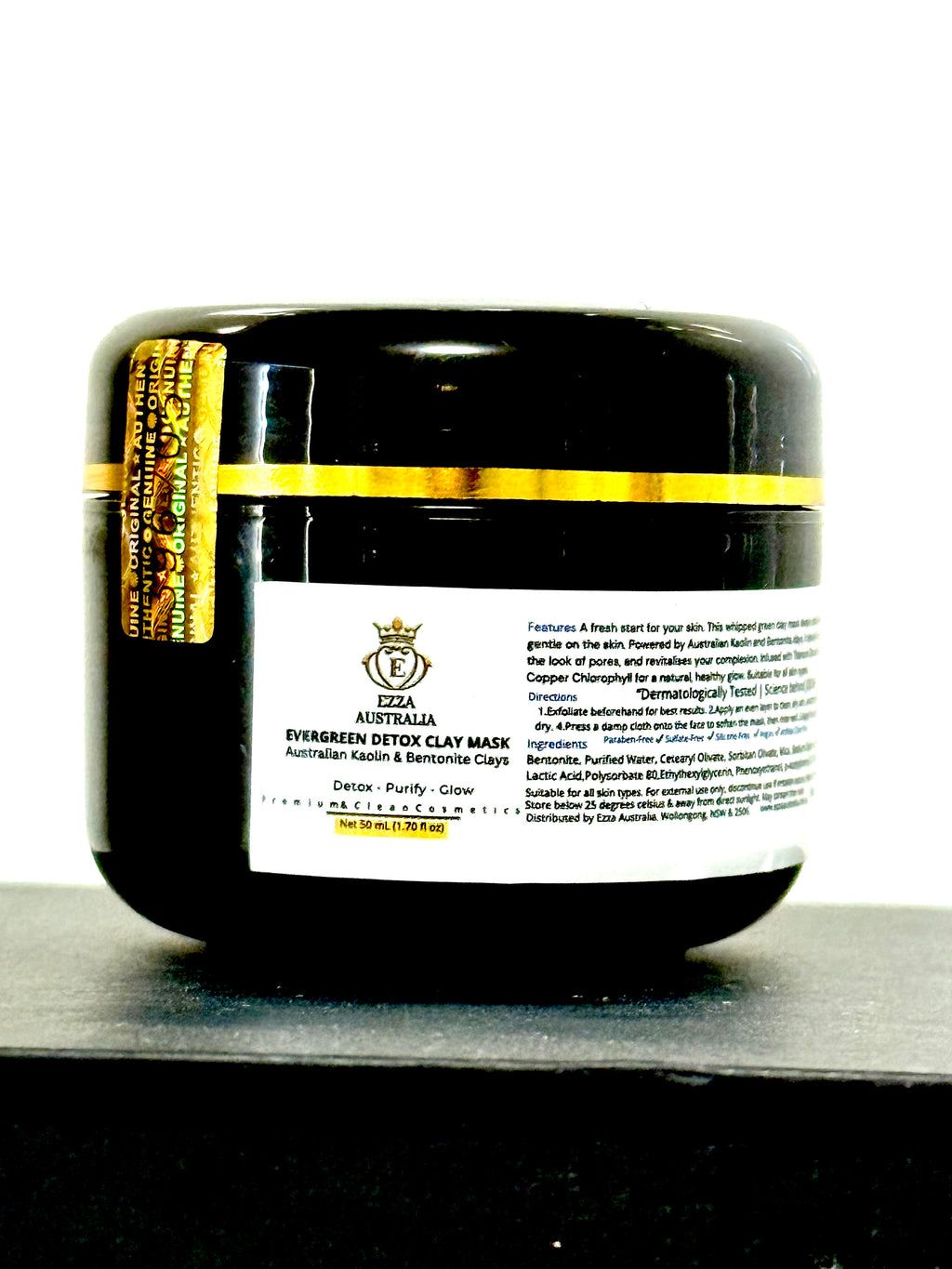 Evergreen Detox Clay Mask – Australian Made | Pores Minimiser, Glow booster & Deep Cleanser