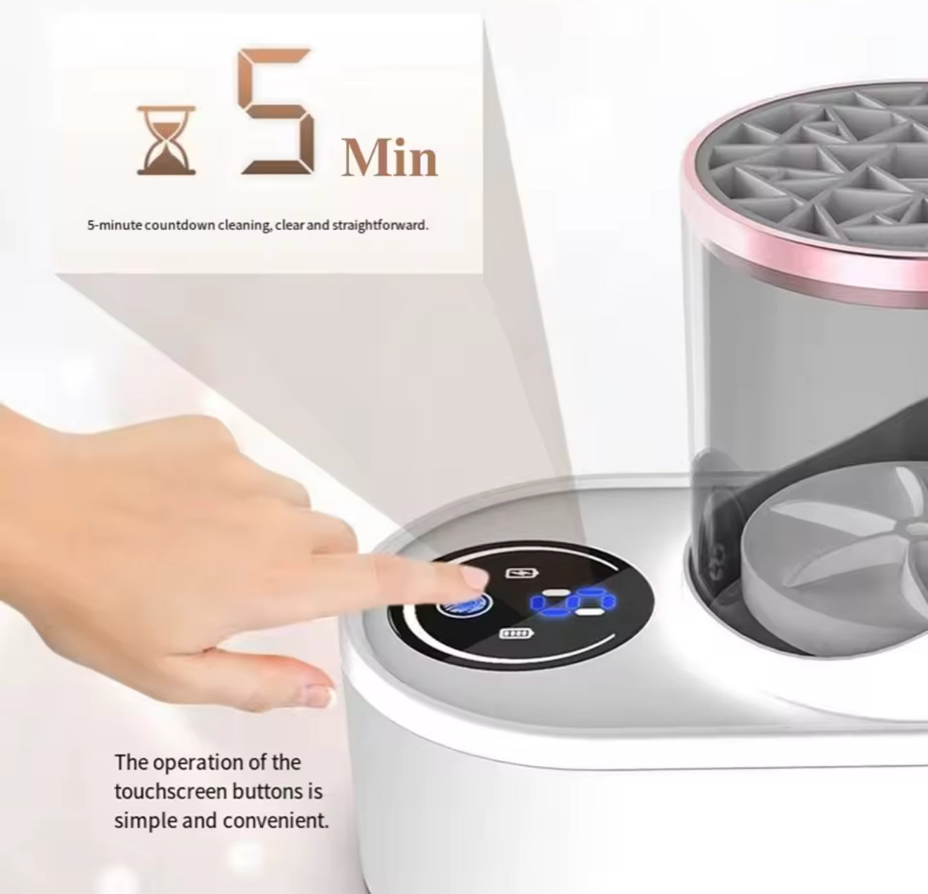 Electric Makeup Brush Cleaner 3-in-1

USB-Powered Automatic Makeup Brush Cleaning & Drying Tool