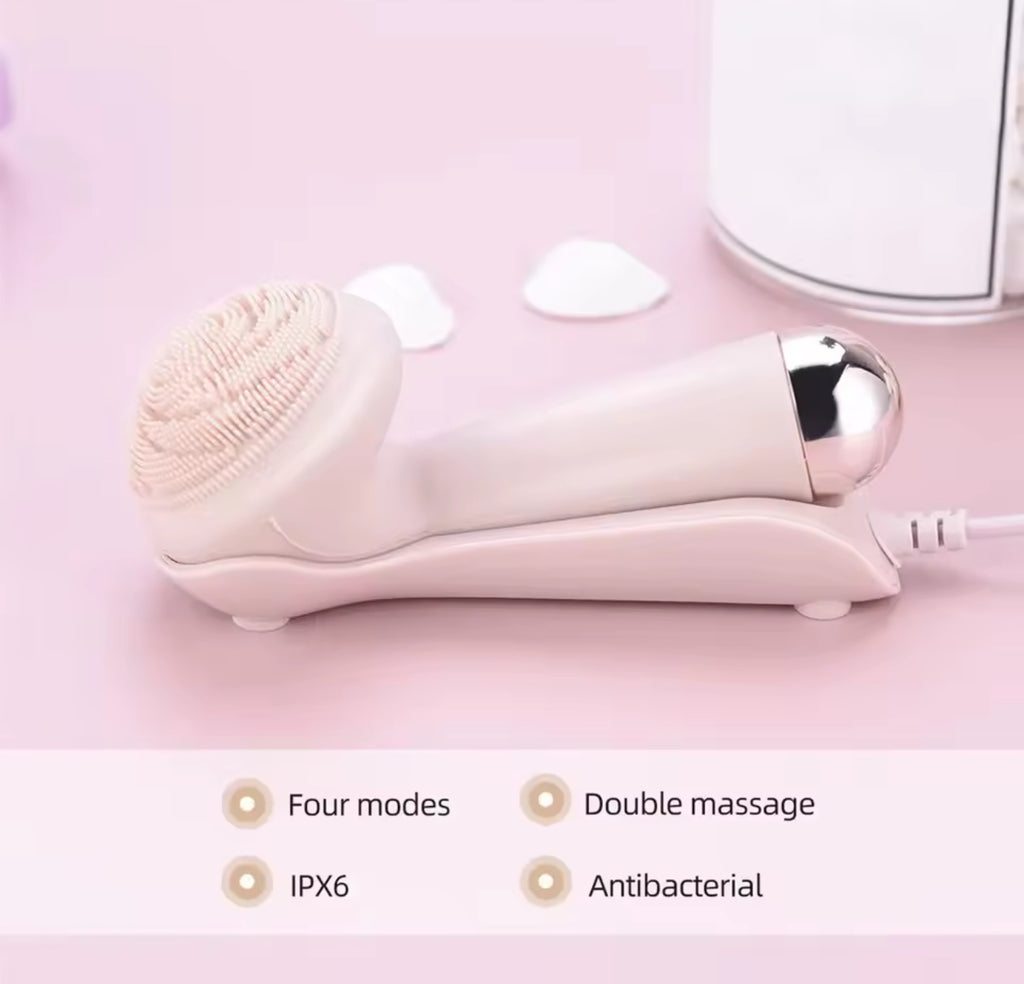 EZZAs Electric Silicone Facial Cleansing Brush & Massage Roller