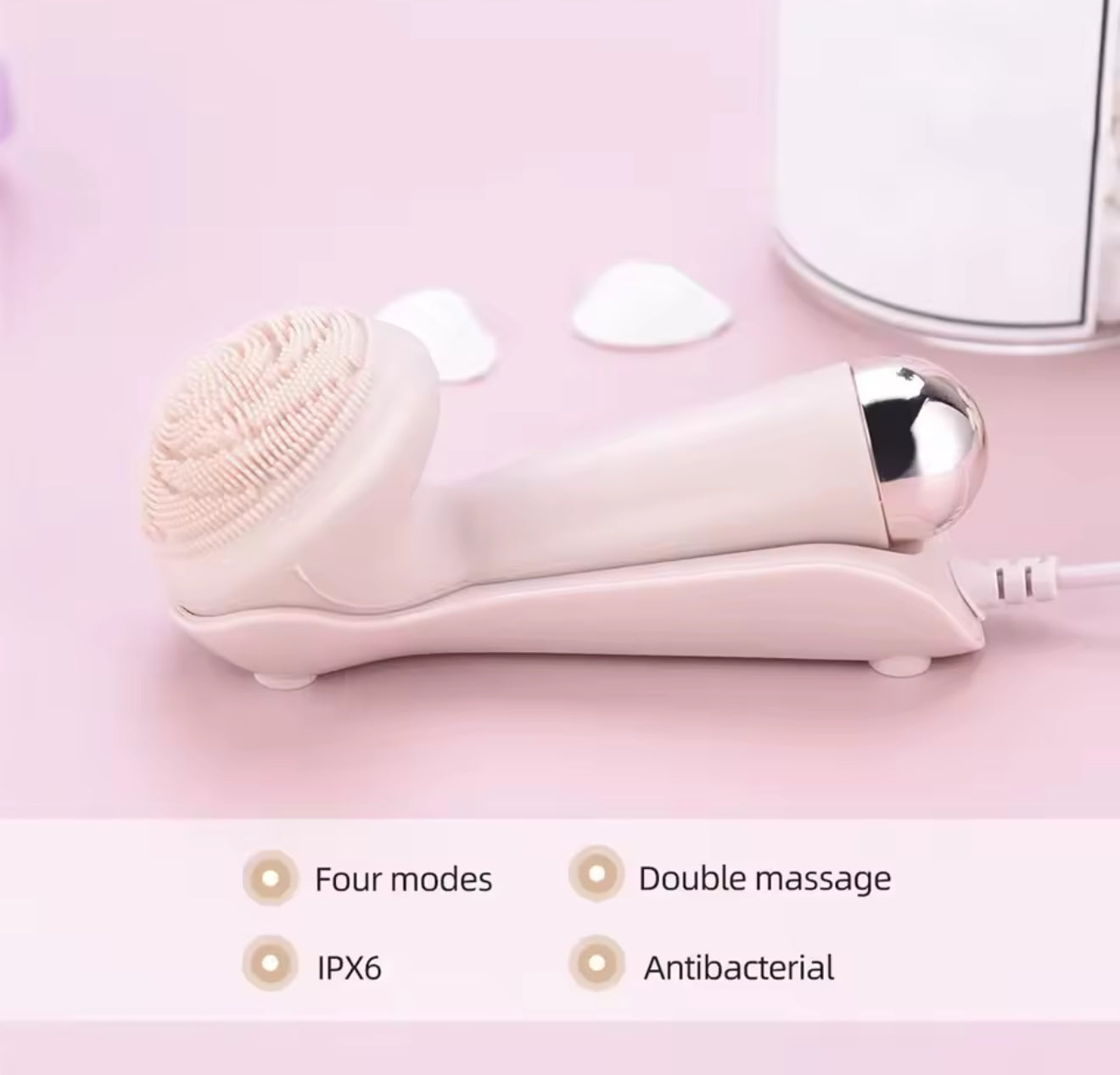 EZZAs Electric Silicone Facial Cleansing Brush & Massage Roller