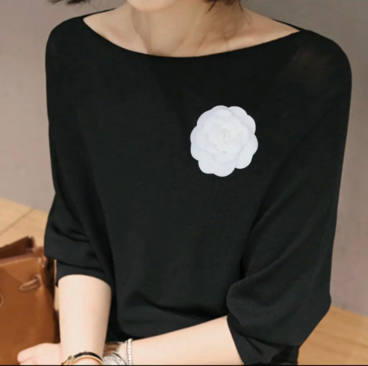 White Camellia Elegance Brooch & Hair Pin
