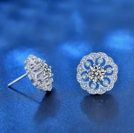 Luxury Spark Moissanite Studs – 0.5ct Each (FINE) certified