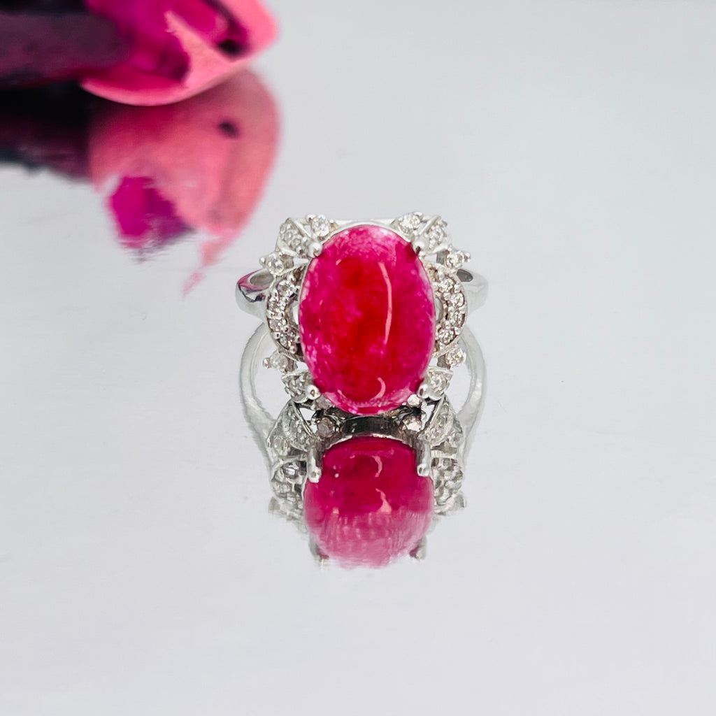 Strawberry Quartz gemstone silver s925 ring