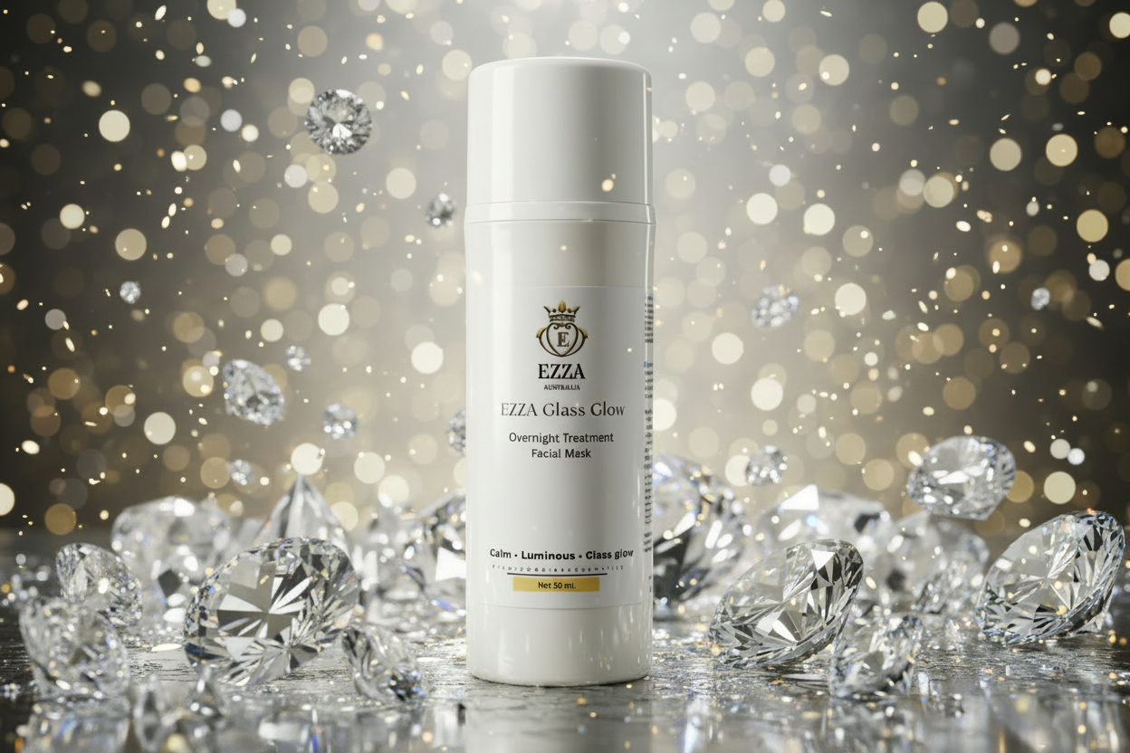 EZZA Glass Glow Overnight Treatment | %100 Organic Australian made | get young skin at any age