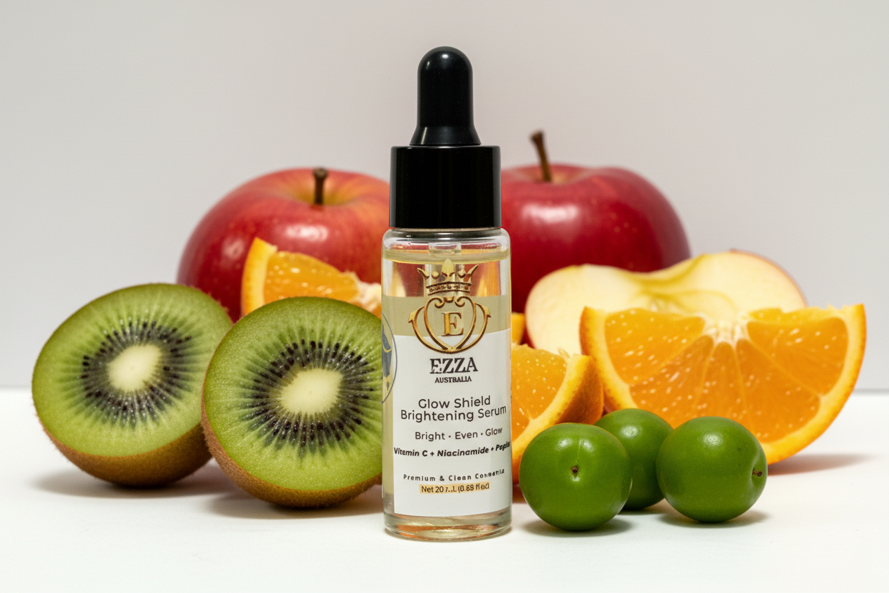 GlowShield Brightening Serum | 5 in one (Vitamin C+ niacinamide + hyaluronic acid + Peptides+ Collagen)