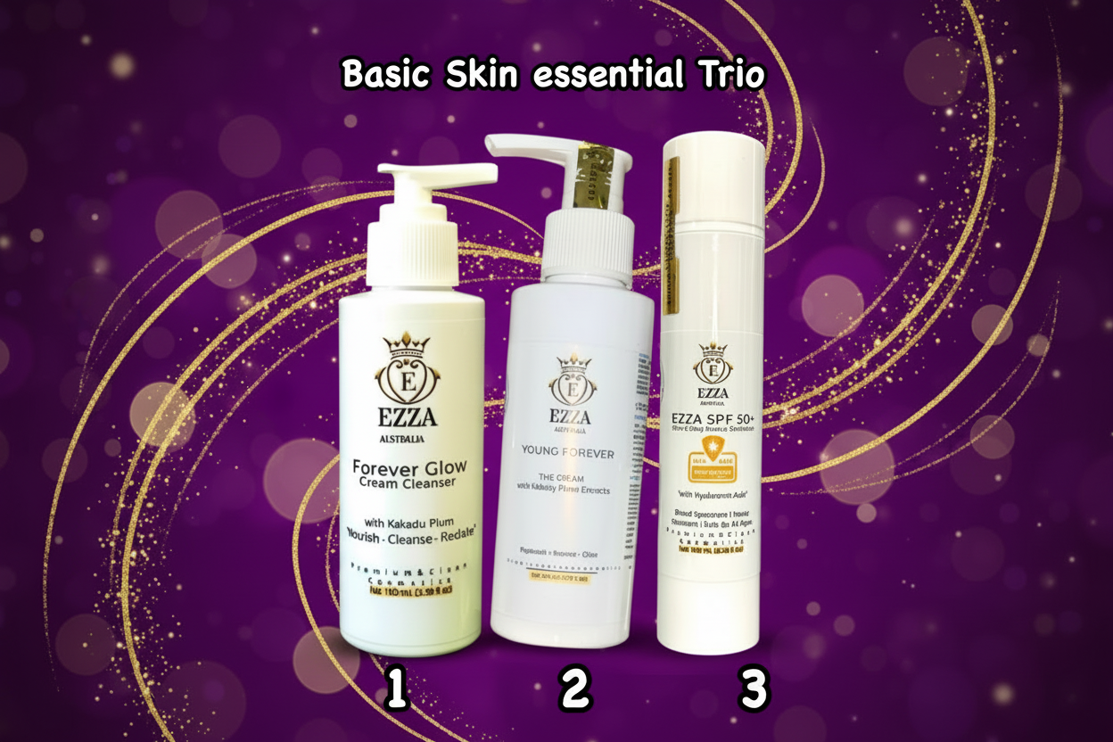 Basic Skin essential Trio for Everyone | Cleanser | Moisturiser | SPF50+
